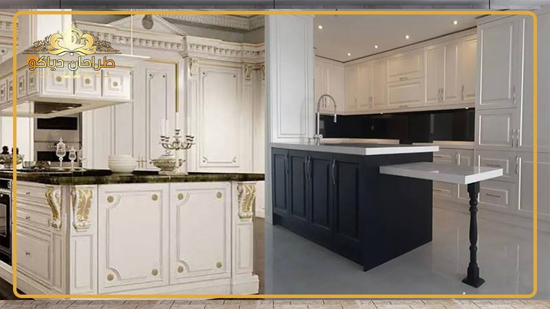 تفاوت کابینت نئوکلاسیک و ممبران از نظر رنگ