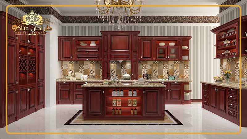کابینت قهوه ای کلاسیک